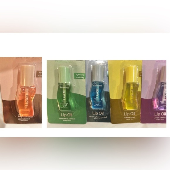 2 hydrating & nourishing lip oils in peach blue raspberry lemon grape watermelon - Picture 7 of 14